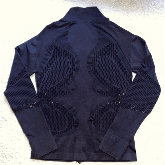 FABLETICS SEAMLESS MOCK NECK ZIP JACKET BLACK COLOR SIZE XL EUC - Picture 4 of 6